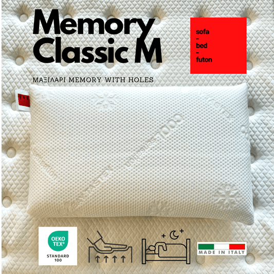 Memory Classic M with holes / Μαξιλάρι Ύπνου - sofa-bed-futon
