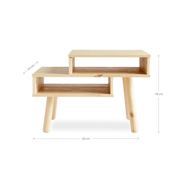Hako Sidetable / Ξύλινο Ιαπωνικό Τραπεζάκι - sofa-bed-futon 