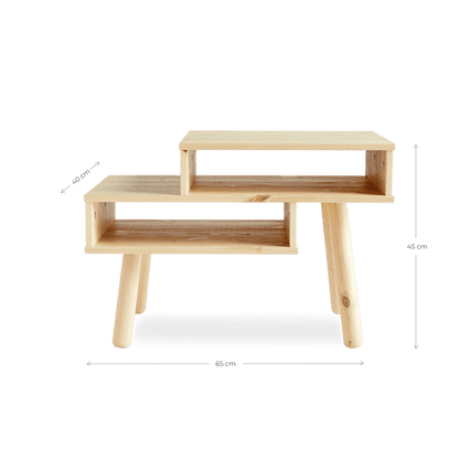 Hako Sidetable / Ξύλινο Ιαπωνικό Τραπεζάκι - sofa-bed-futon 