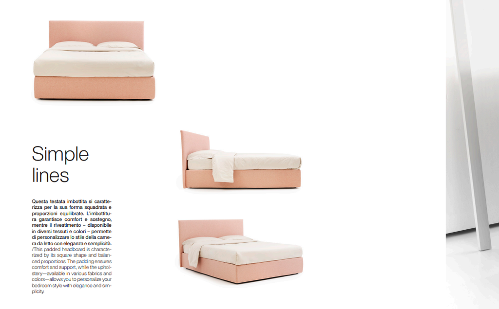 Plutone Bed / Ντυμένο κρεβάτι με αποθηκευτικό χώρο