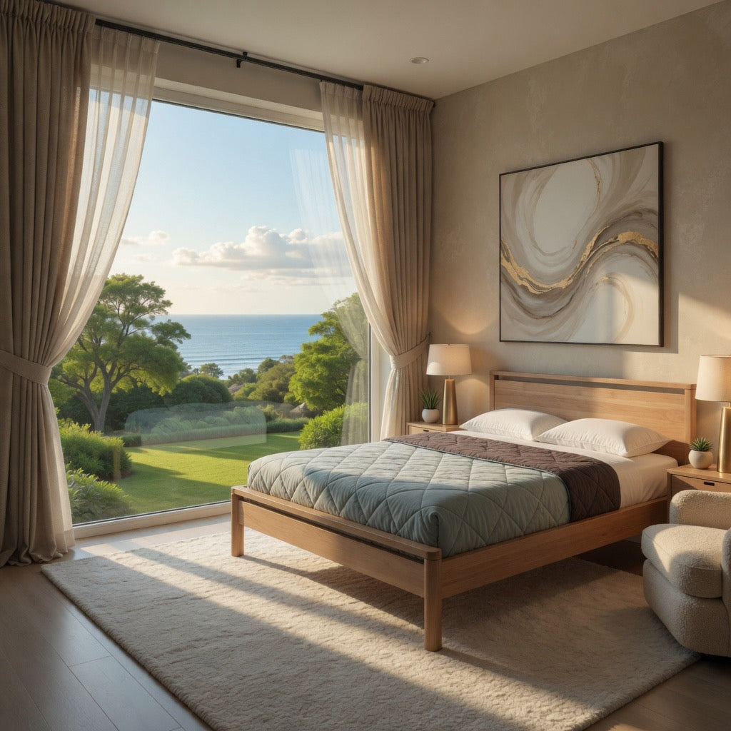 India Bed / Διπλό Κρεβάτι Μασίφ Οξιά