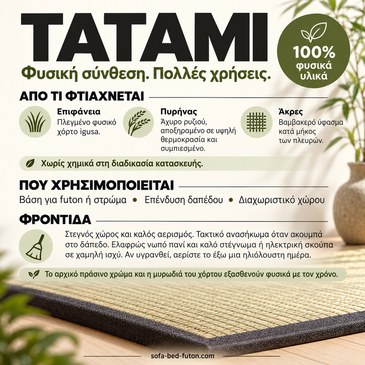 Tatami Mat / Παραδοσιακό Ιαπωνικό Tatami