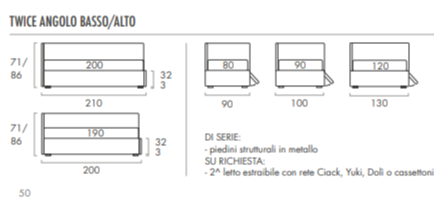 Twice Sofa Low / Καναπές Κρεβάτι - sofa-bed-futon 