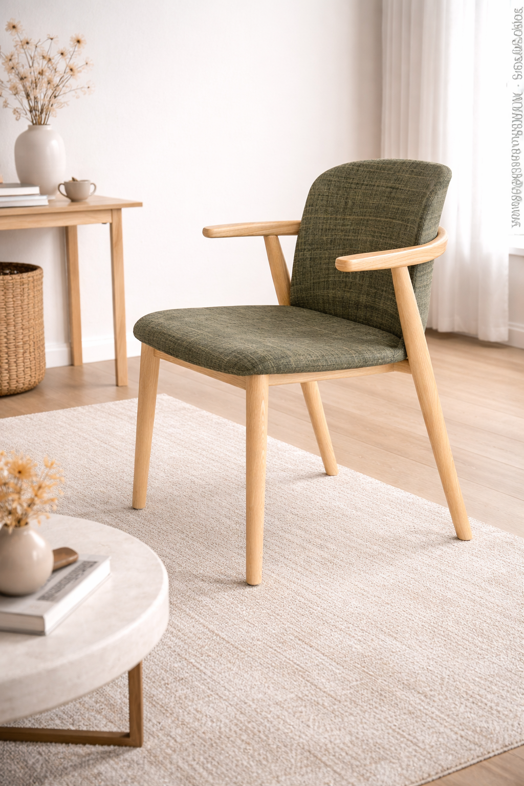 Relief chair with arms / Ξύλινη Καρέκλα με Μπράτσα