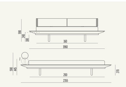 Flamingo / Ντυμένο Κρεβάτι Noctis - sofa-bed-futon 