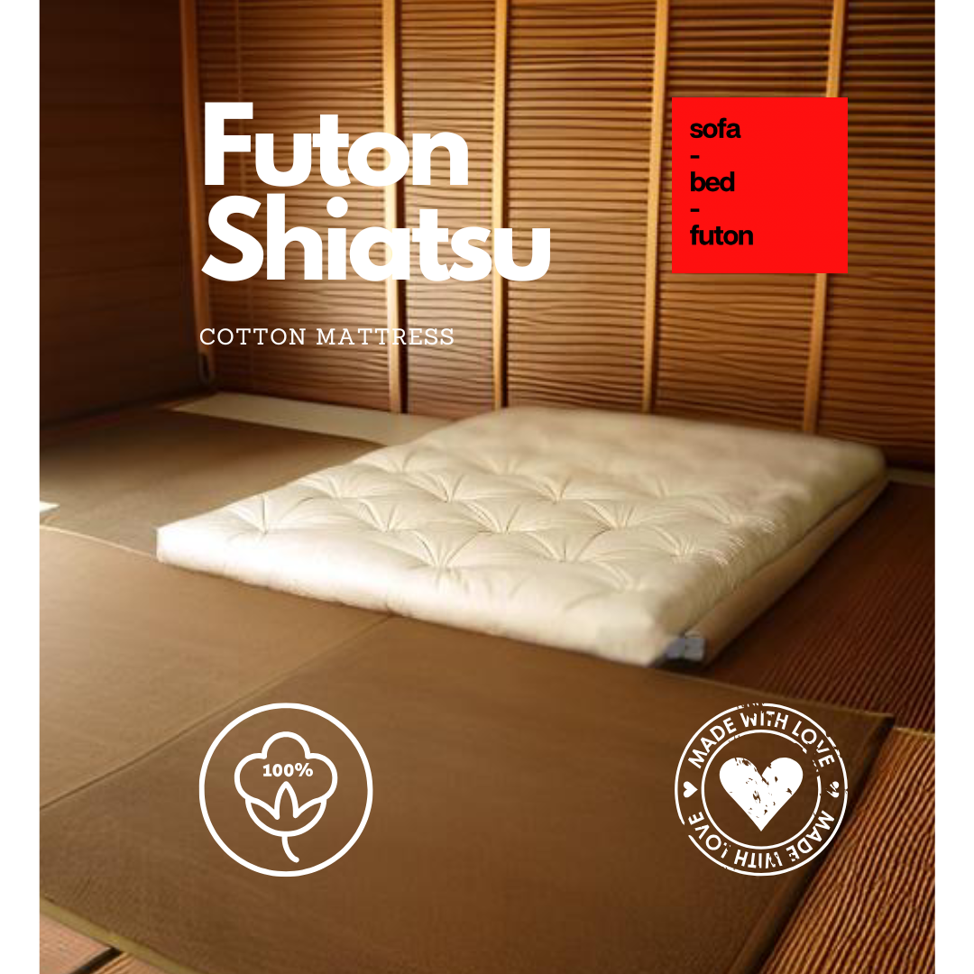 Futon Shiatsu / Στρώμα λεπτό Βαμβάκι - sofa-bed-futon 