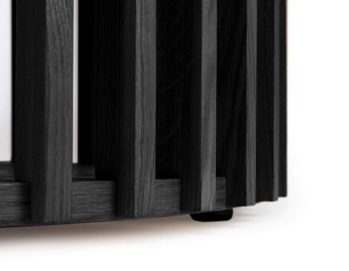 ΣΤΡΟΓΓΥΛΟ ΤΡΑΠΕΖΑΚΙ ΣΑΛΟΝΙΟΥ ΔΡΥΣ ΣΕ 2 ΧΡΩΜΑΤΑ ΦΥΣΙΚΟ ΚΑΙ ΜΑΥΡΟ ΜΑΤ