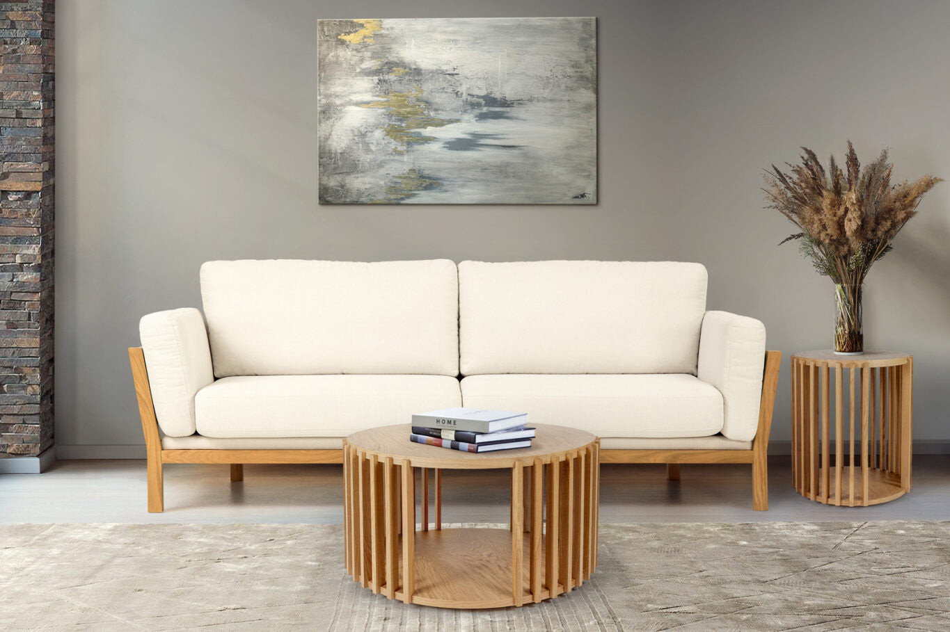 ΣΤΡΟΓΓΥΛΟ ΤΡΑΠΕΖΑΚΙ ΣΑΛΟΝΙΟΥ ΔΡΥΣ ΣΕ 2 ΧΡΩΜΑΤΑ ΦΥΣΙΚΟ ΚΑΙ ΜΑΥΡΟ ΜΑΤ