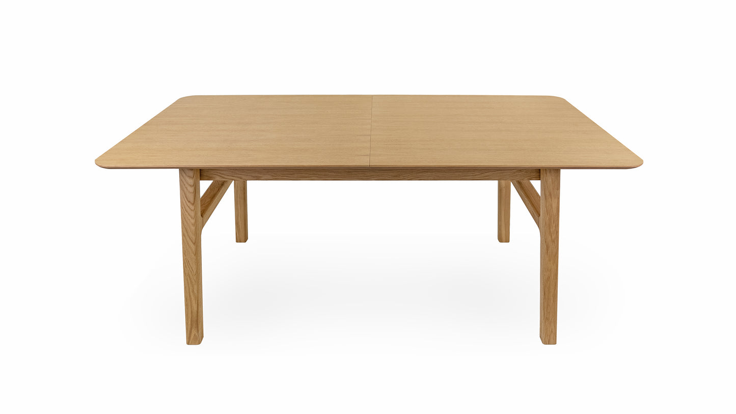 Curved Butterfly Extending Dining Table Oak / Επεκτεινόμενη τραπεζαρία - sofa-bed-futon 