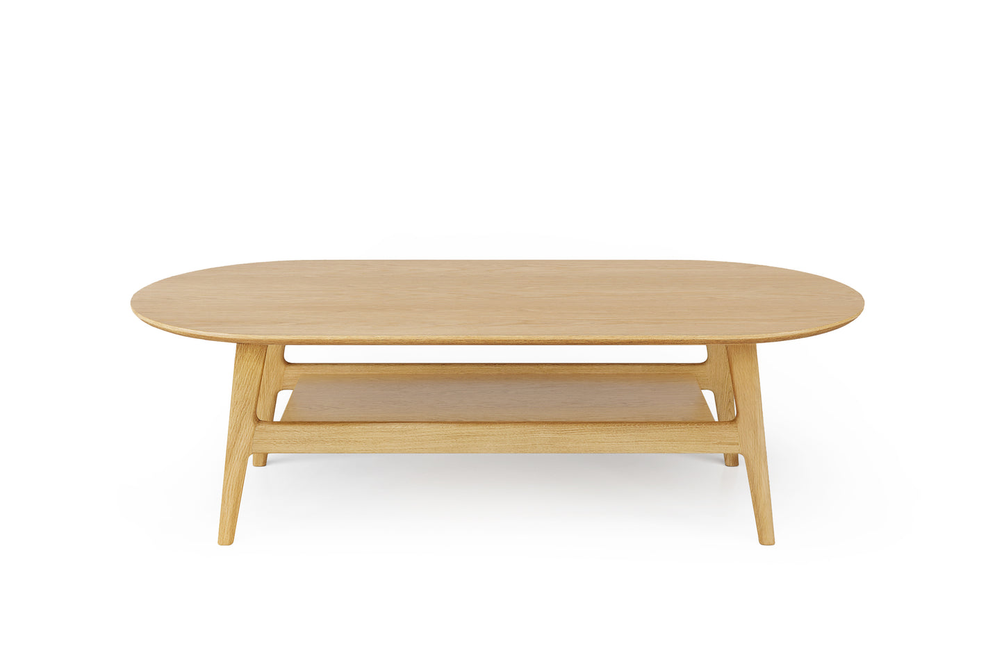 Curved Coffee table Oak / Τραπεζάκι σαλονιού - sofa-bed-futon 