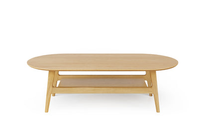 Curved Coffee table Oak / Τραπεζάκι σαλονιού - sofa-bed-futon 