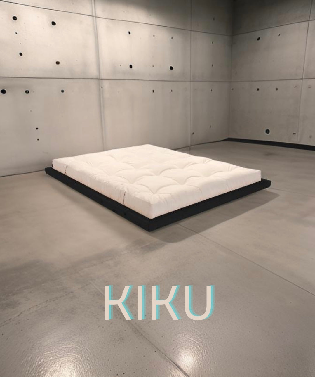 Kiku Bed / Ξύλινο κρεβάτι πλατφόρμα - sofa-bed-futon 