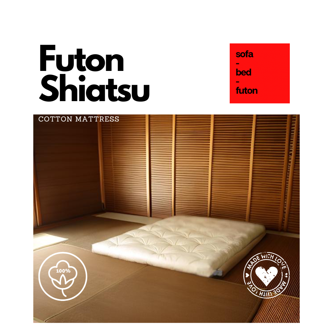 Futon Shiatsu / Στρώμα λεπτό Βαμβάκι - sofa-bed-futon 