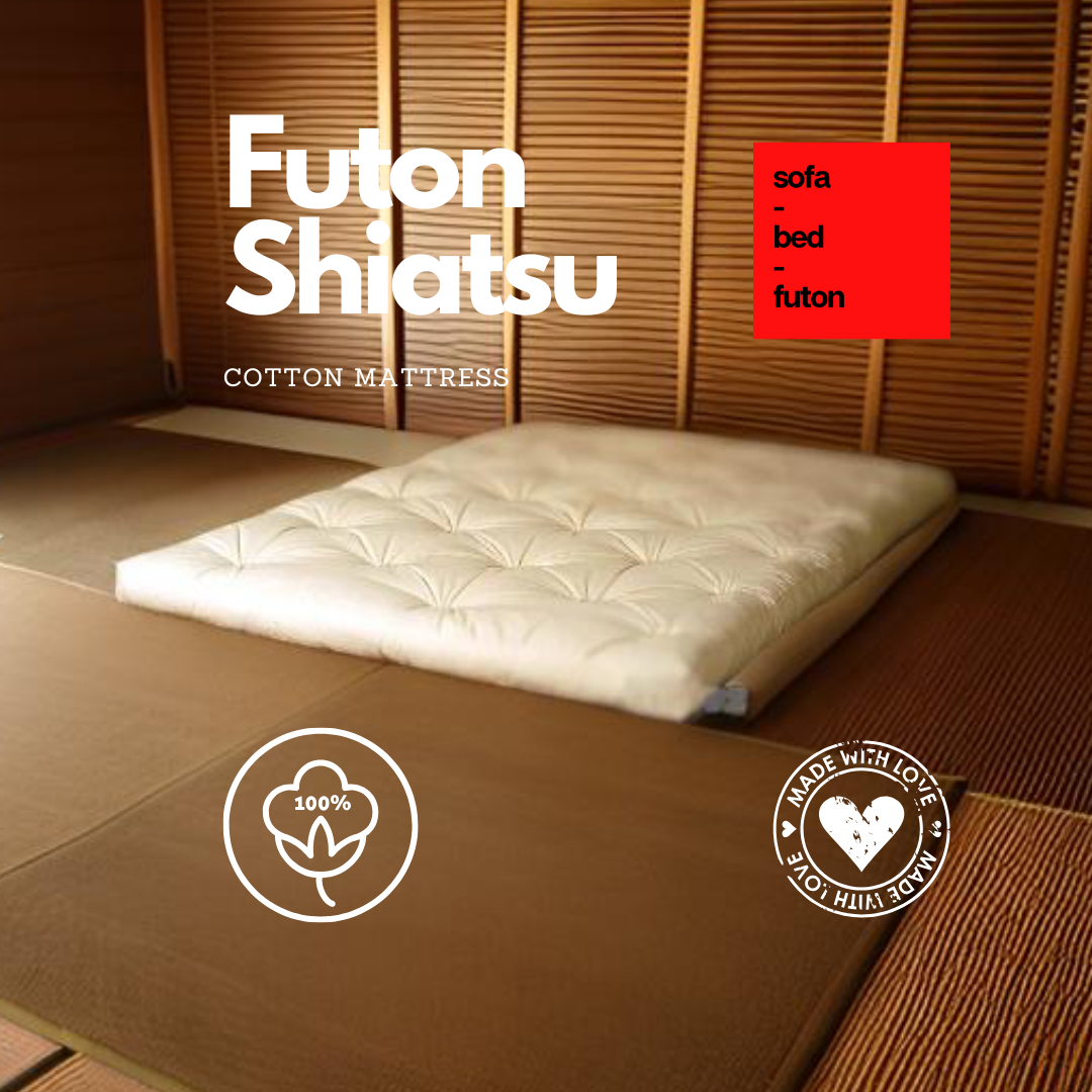 Futon Shiatsu / Στρώμα λεπτό Βαμβάκι - sofa-bed-futon 