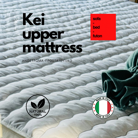 Kei Upper Mattress Futon / Βαμβακερό Ανώστρωμα-Προστατευτικό - sofa-bed-futon 