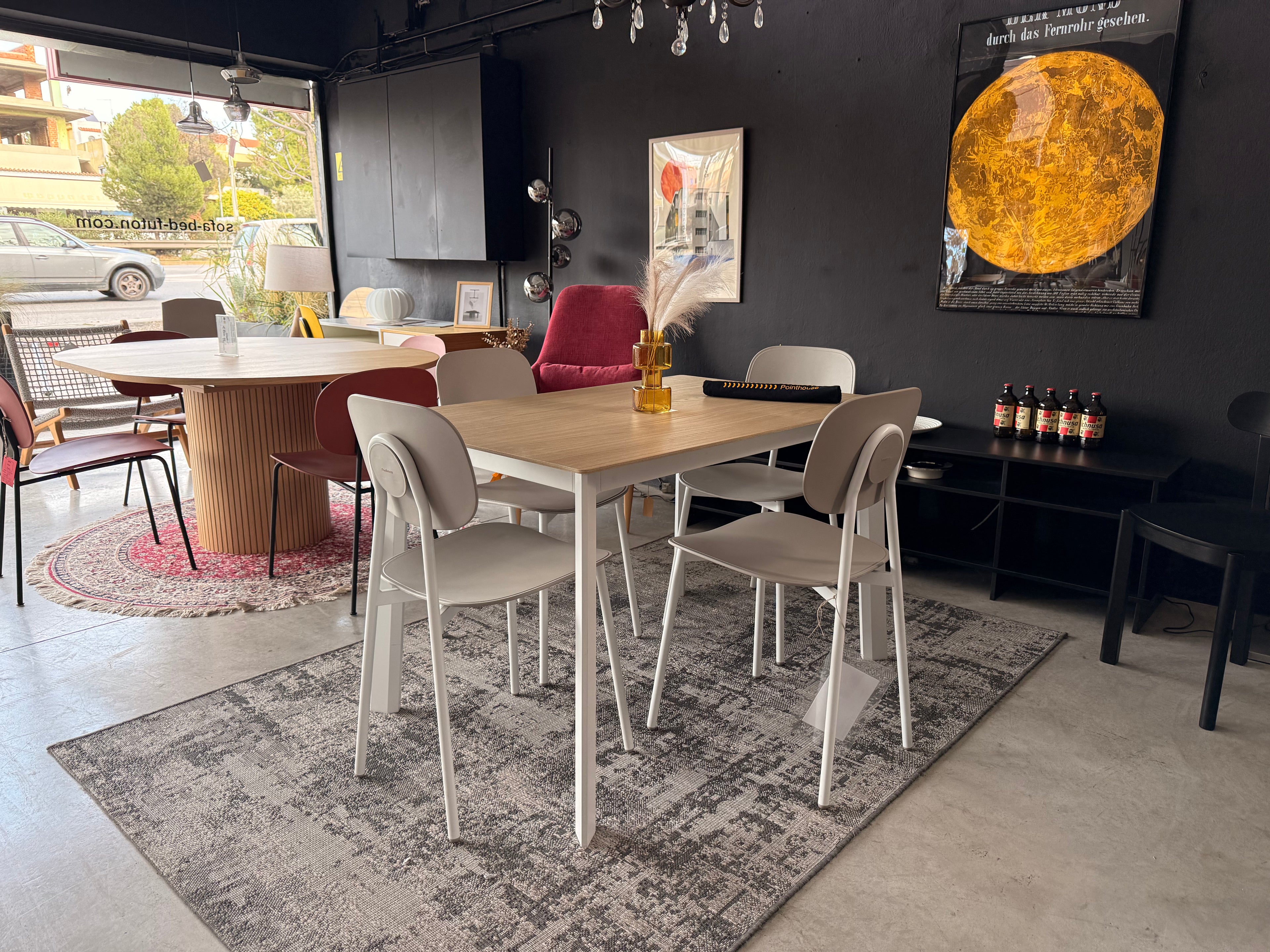 Drop Τραπέζι 120+40cm & 4 Καρέκλες Tata Young Προσφορά