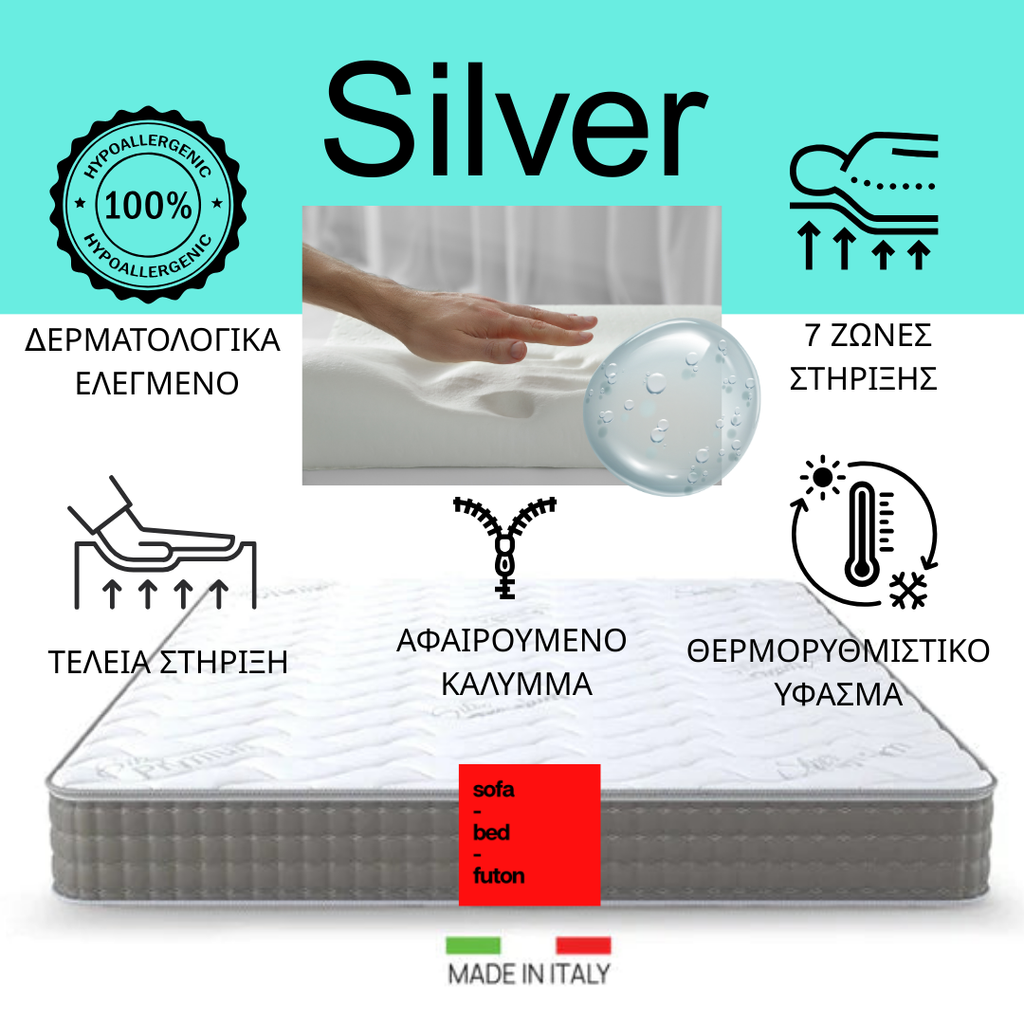 Στρώμα Χωρίς Ελατήρια Silver