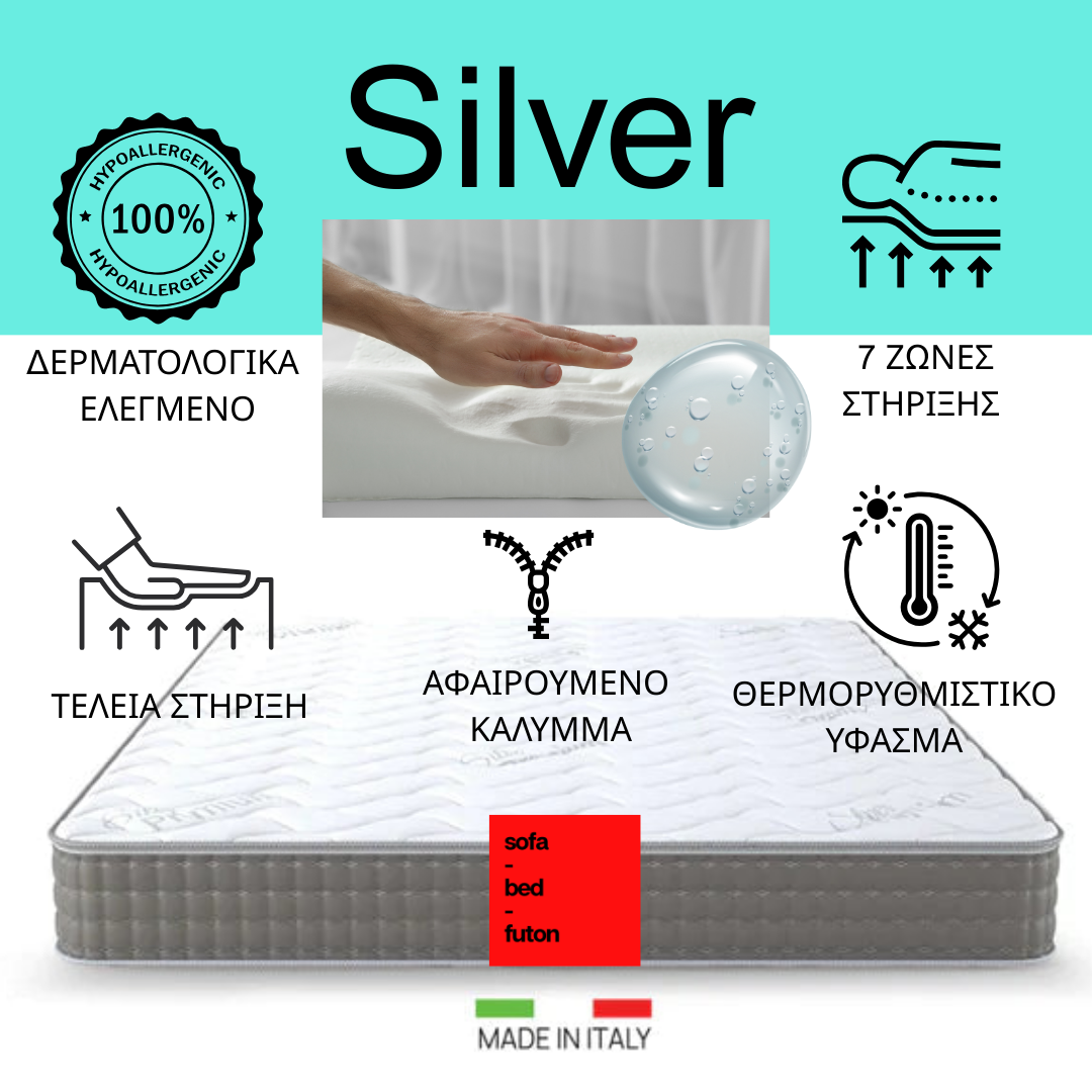 Στρώμα Χωρίς Ελατήρια Silver