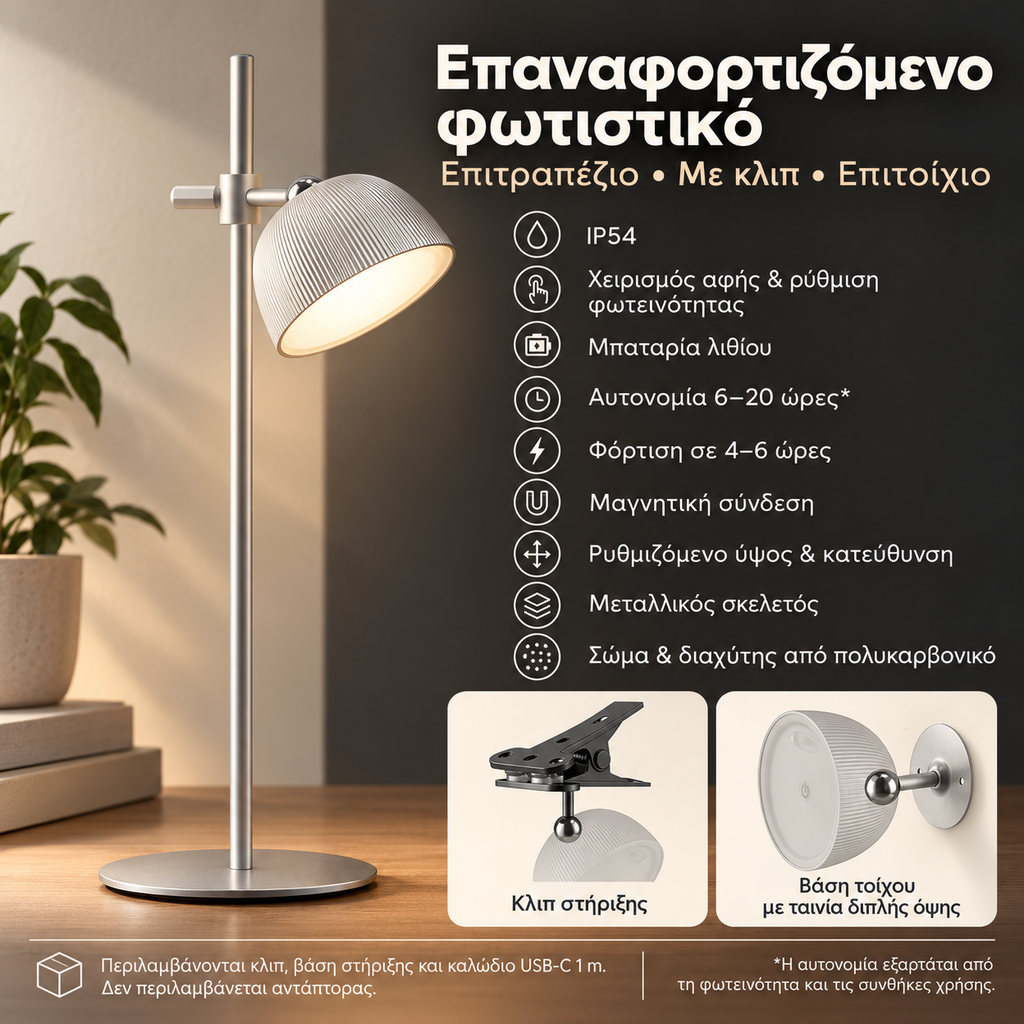 Magnetika BOT Italy / Επαναφορτιζόμενο φωτιστικό