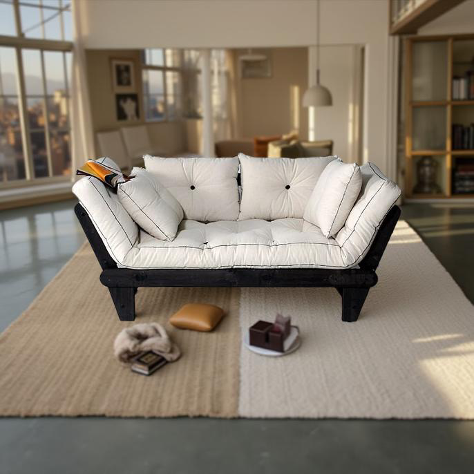 SOLE futon sofa-bed 3 seater / Τριθέσιος καναπές-κρεβάτι φουτόν - sofa-bed-futon 