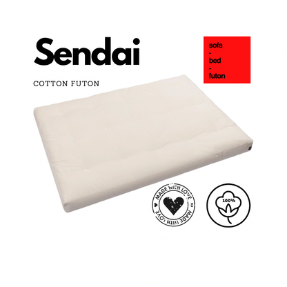 Sendai Cotton Futon / στρώμα φουτόν χειροποίητο - sofa-bed-futon 