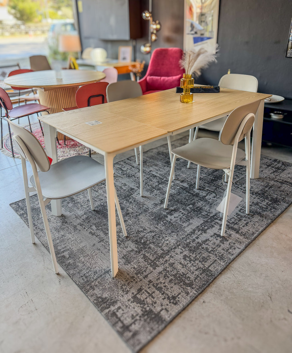 Drop Τραπέζι 120+40cm & 4 Καρέκλες Tata Young