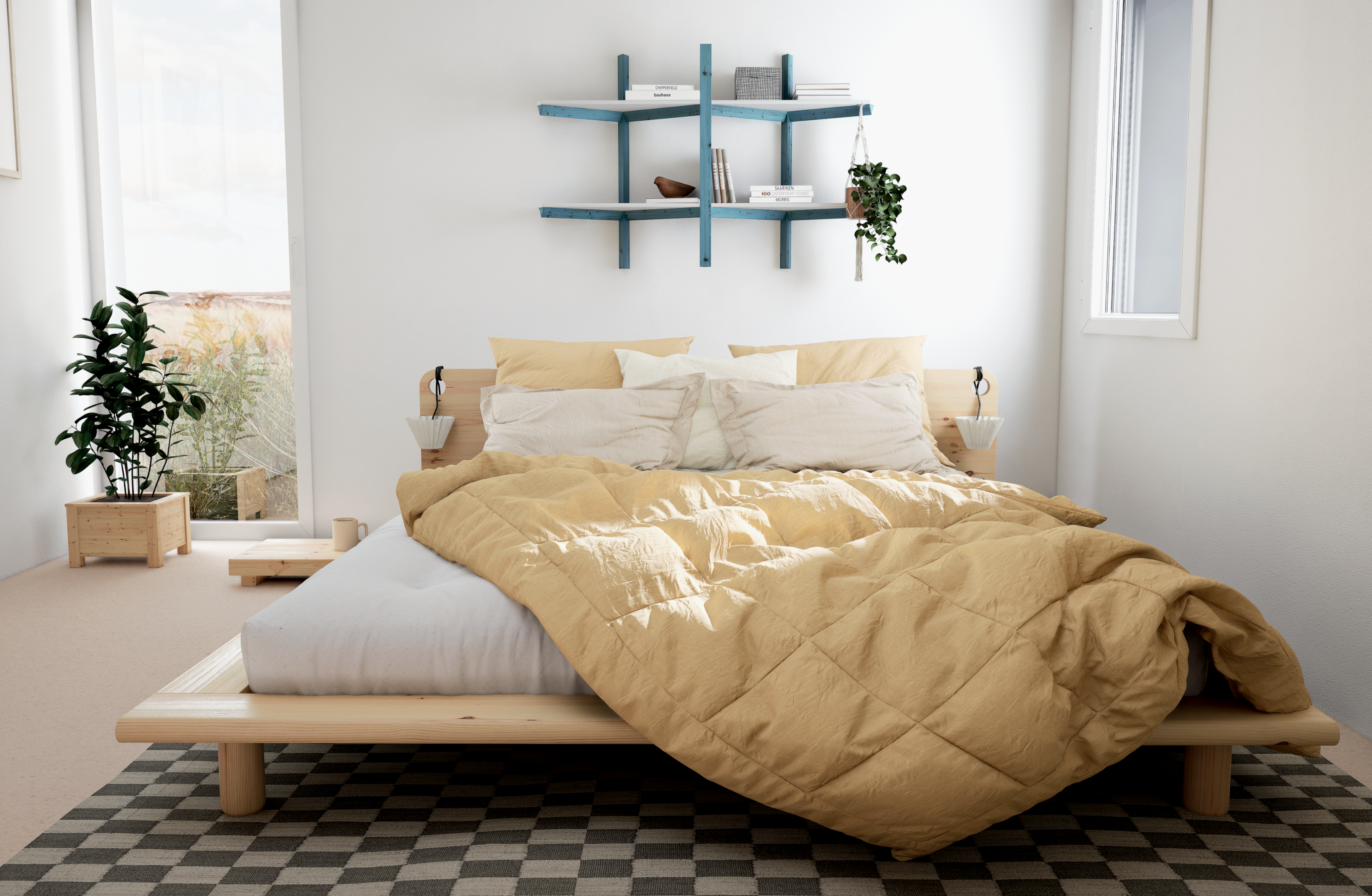 Peek Bed / Ιαπωνικό Κρεβάτι Πλατφόρμα - sofa-bed-futon 
