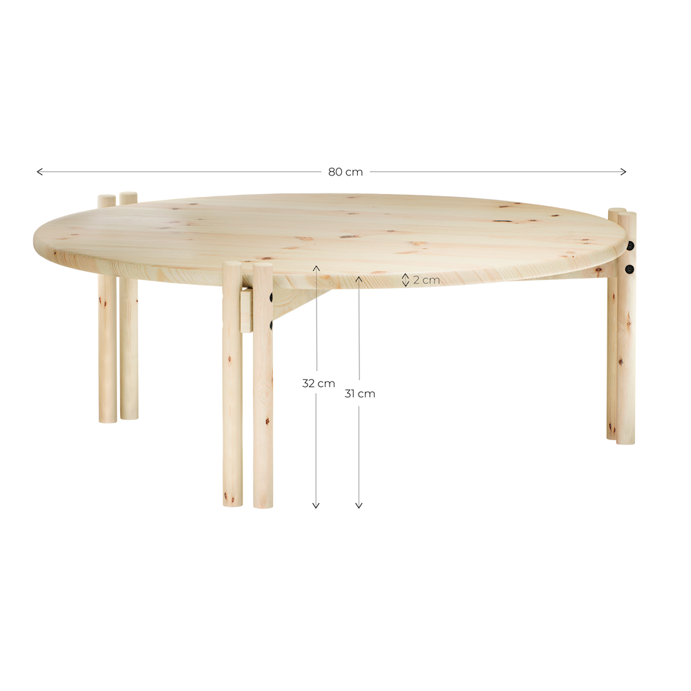 Sticks Table Low / Coffee Table ⌀80