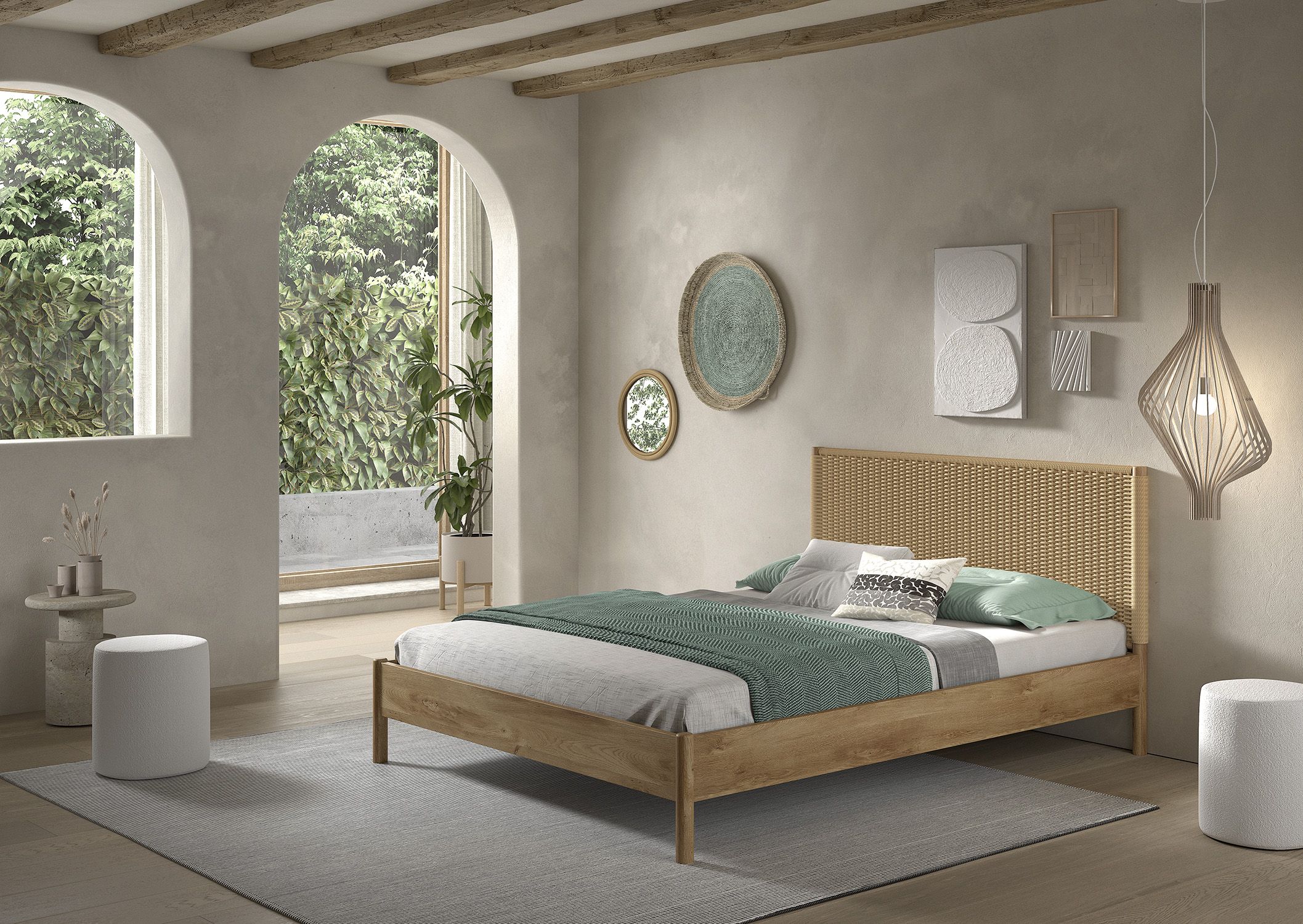 Olive Bed Vipack / Διπλό κρεβάτι με ανατομικό πλαίσιο