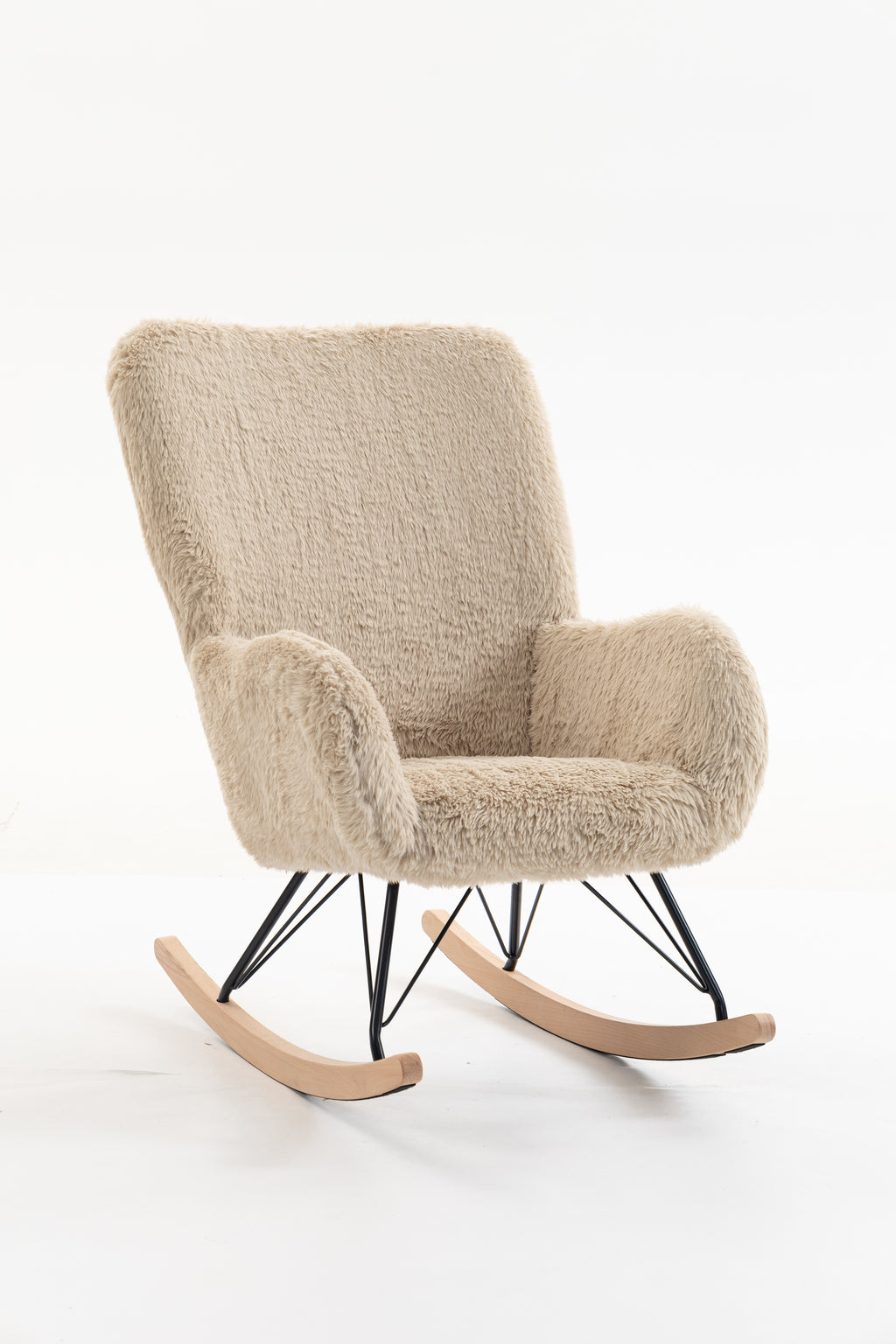 ROCKY ROCKING CHAIR MAXI MIKA BEIGE / Κουνιστή πολυθρόνα