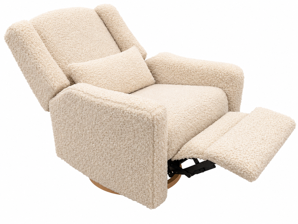 ROCKY electric recliner curly beige / Πολυθρόνα με ηλεκτρικό μηχανισμό ανάκλισης