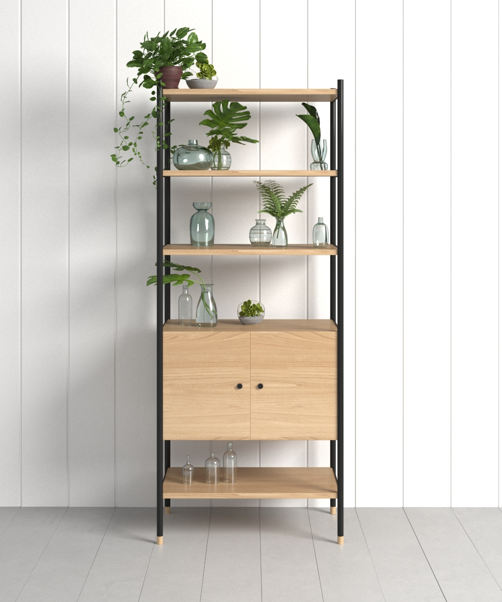 Brooklyn Bookcase / Βιβλιοθήκη ξύλο μέταλλο