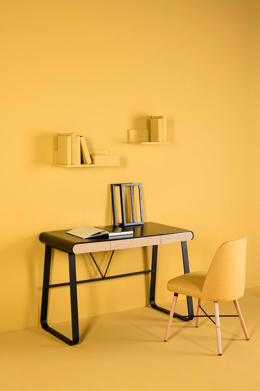 Leo Desk / Γραφείο μέταλλο-ξύλο - sofa-bed-futon 