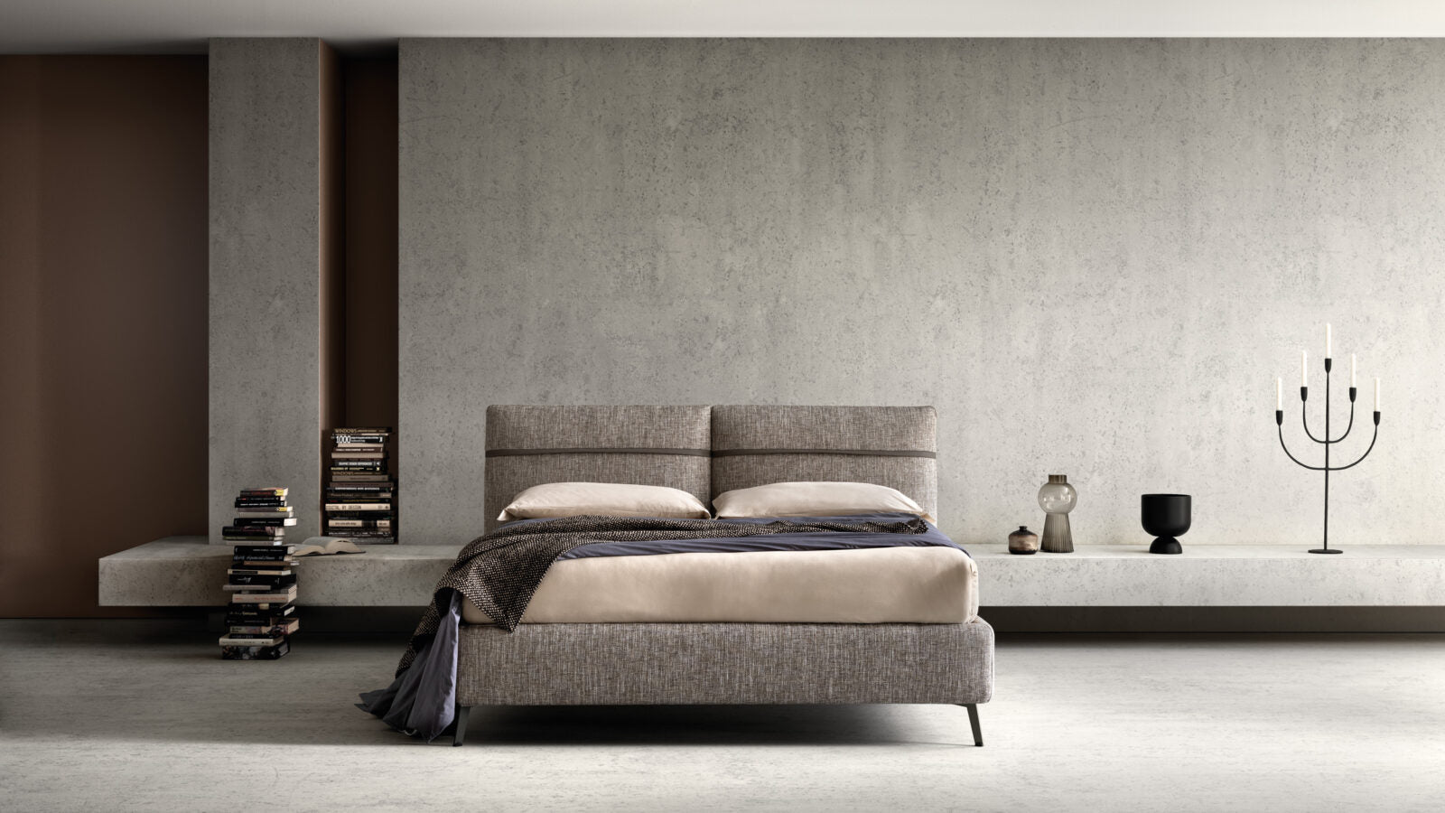 Διπλό ντυμένο κρεβάτι