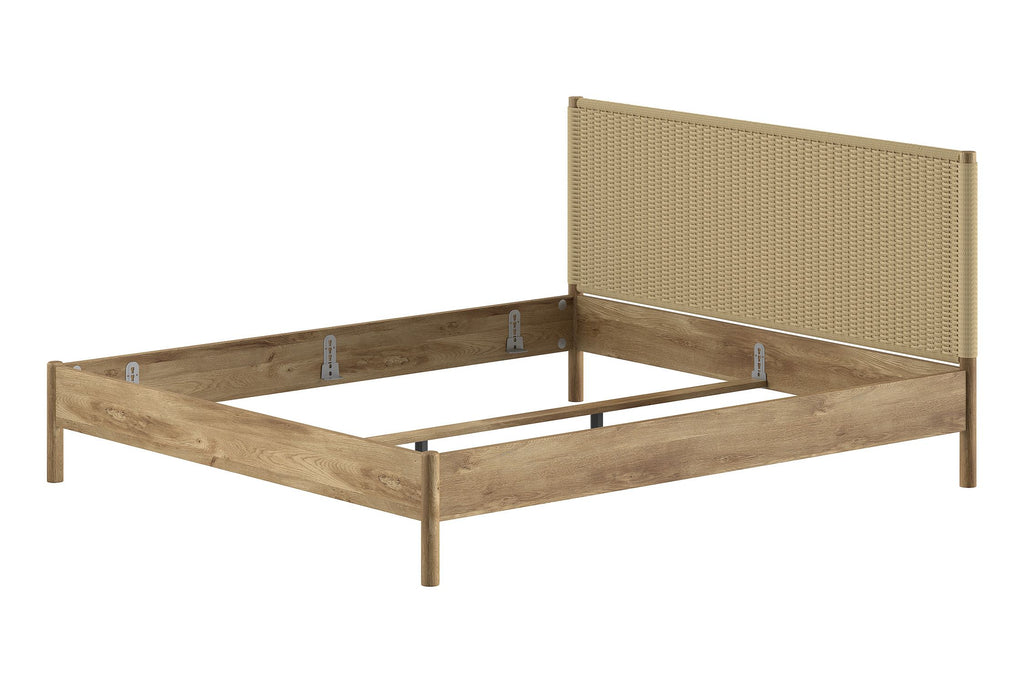 Rope Bed Oak Vipack / Διπλό ξύλινο κρεβάτι