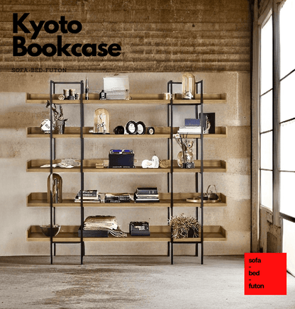 Kyoto / βιβλιοθήκη-ραφιέρα ξύλο μέταλλο - sofa-bed-futon