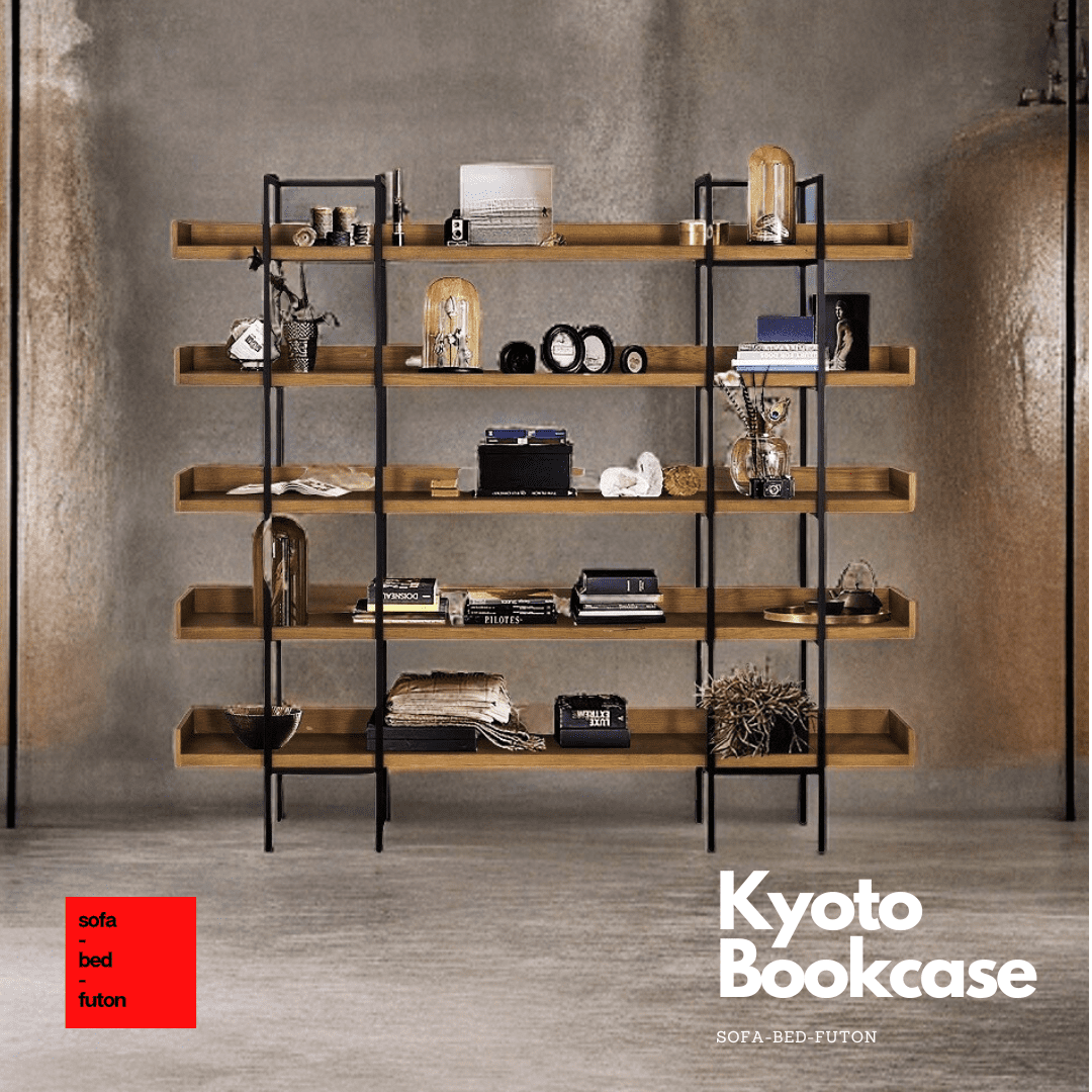 Kyoto / βιβλιοθήκη-ραφιέρα ξύλο μέταλλο