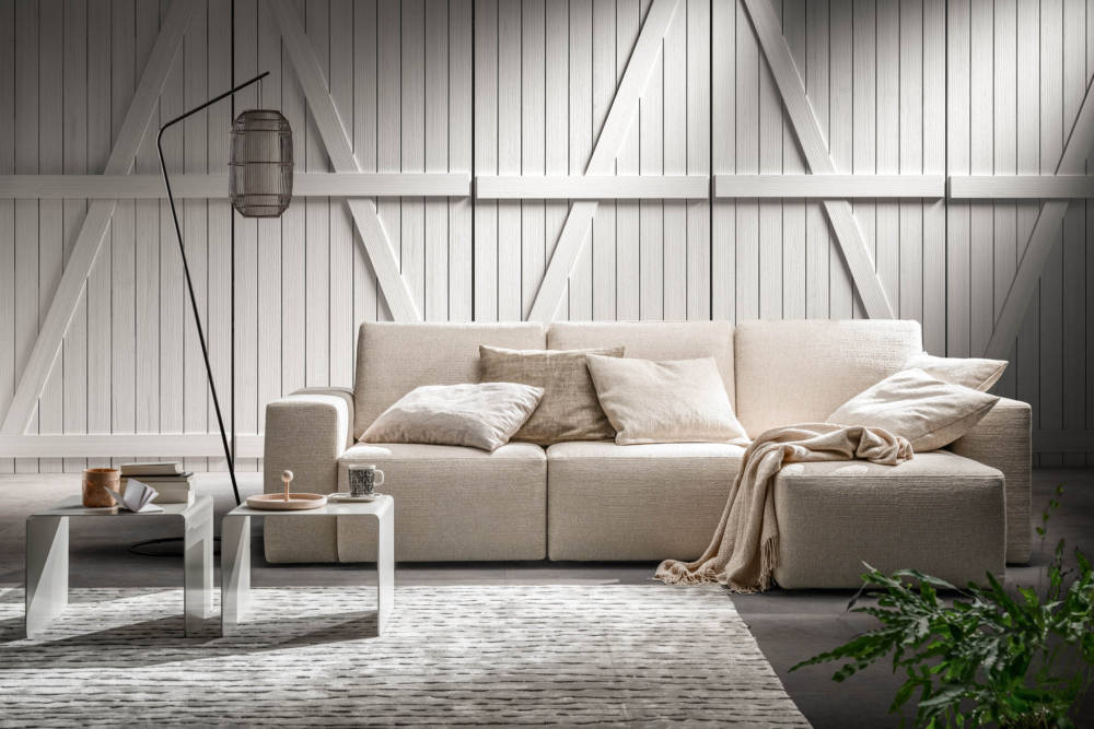 Καναπές γωνία με sliding seat