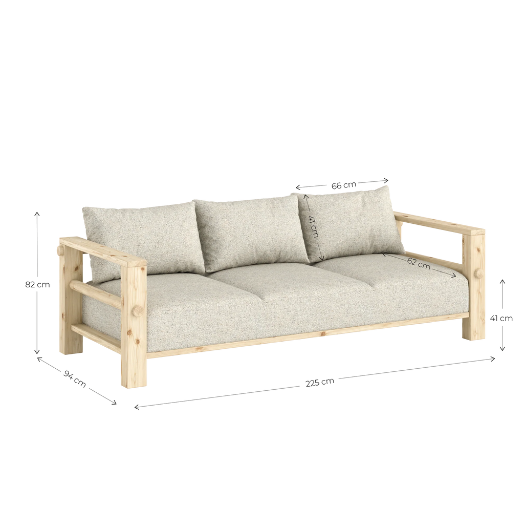 Bare Sofa / Τριθέσιος Καναπές-Κρεβάτι Karup