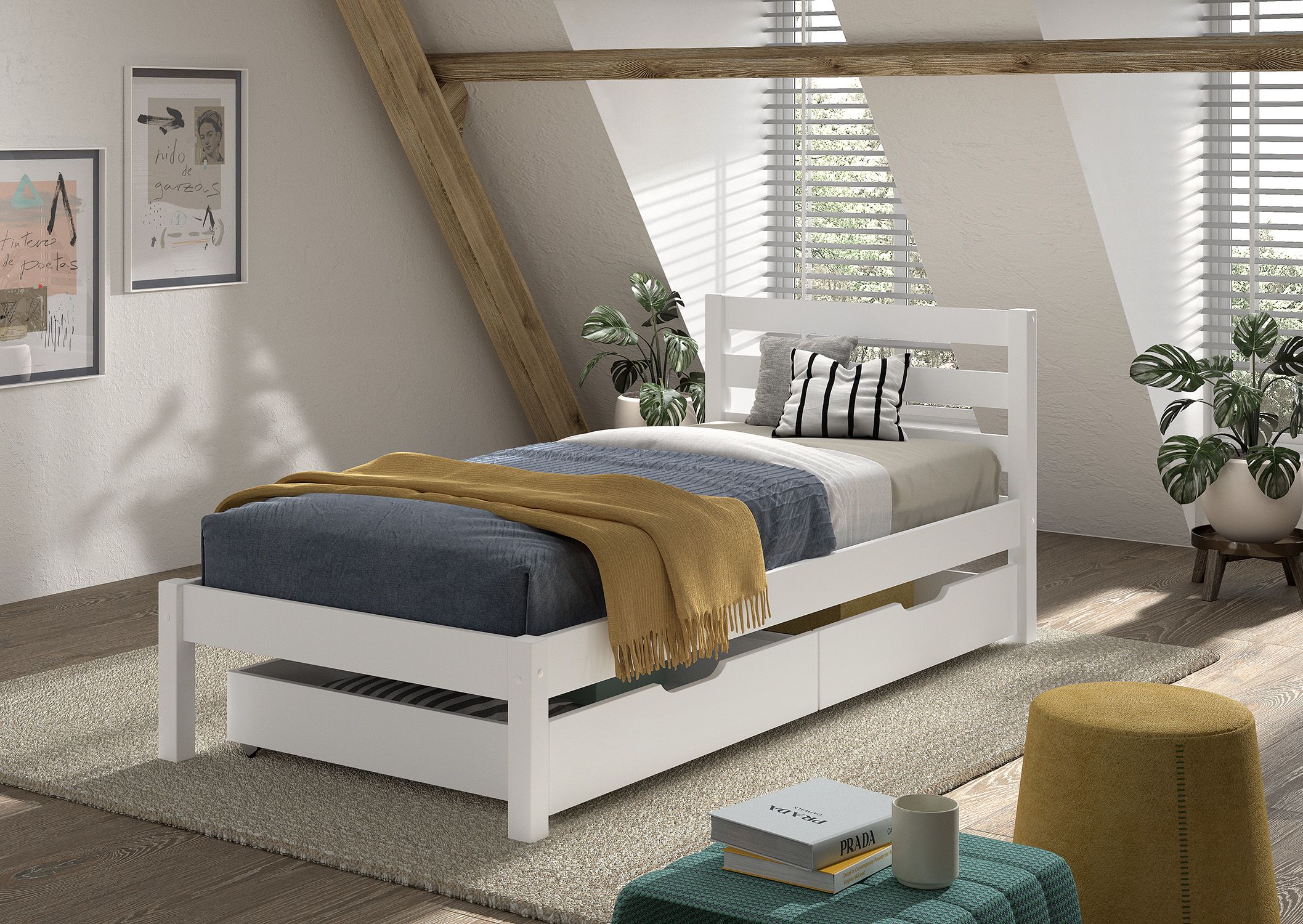 Bali 33 / Μονό κρεβάτι μασίφ