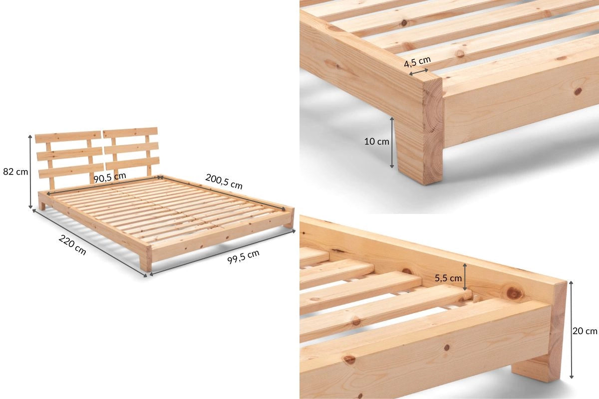 Meli Bed / Solid wood bed