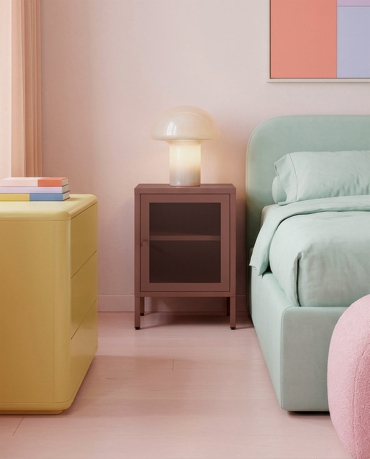 Fayna / Μεταλλικό Ντουλαπάκι-Κομοδίνο