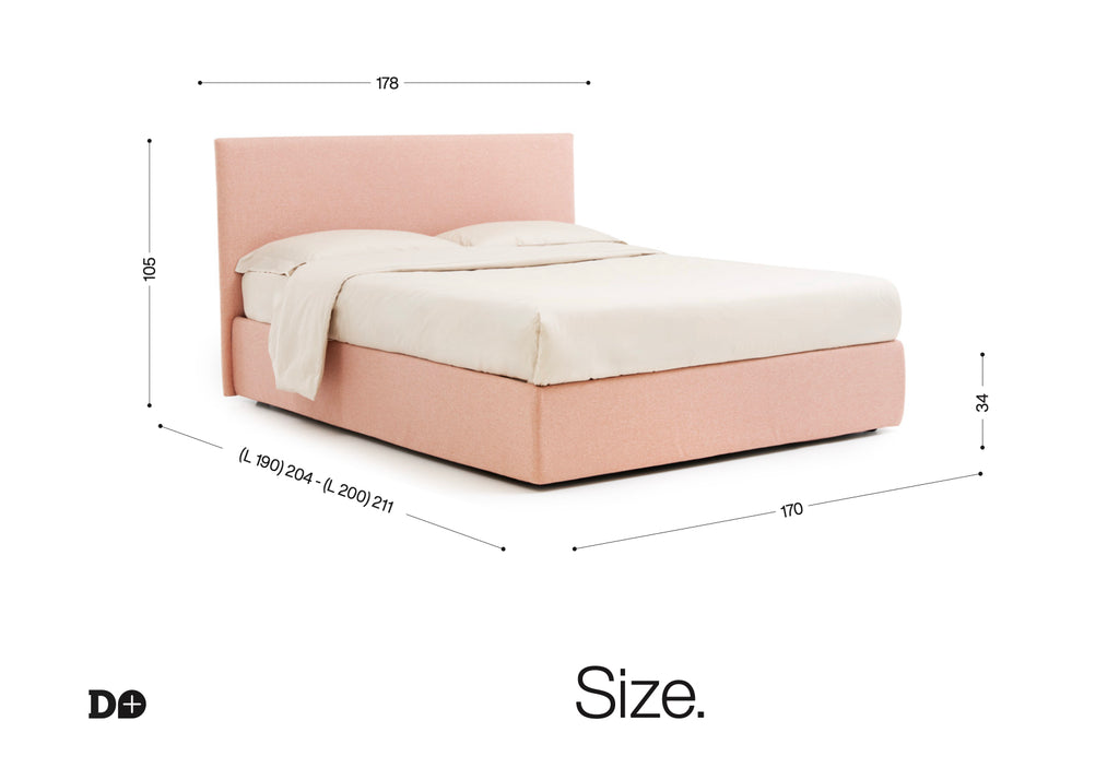 Plutone Bed / Ντυμένο κρεβάτι με αποθηκευτικό χώρο