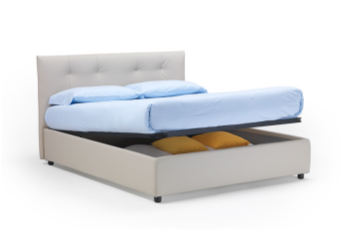 Ντυμένο κρεβάτι με αποθηκευτικό χώρο