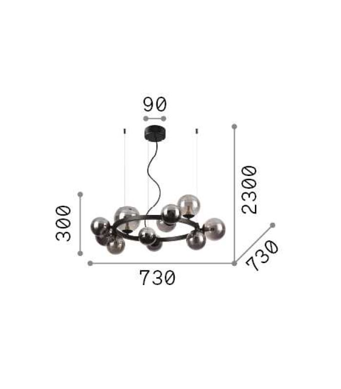 Perlage sp14 / Φωτιστικό Οροφής ideal lux