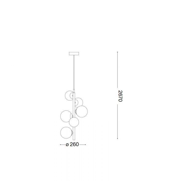 φωτιστικό οροφής perlage sp6 ideal lux