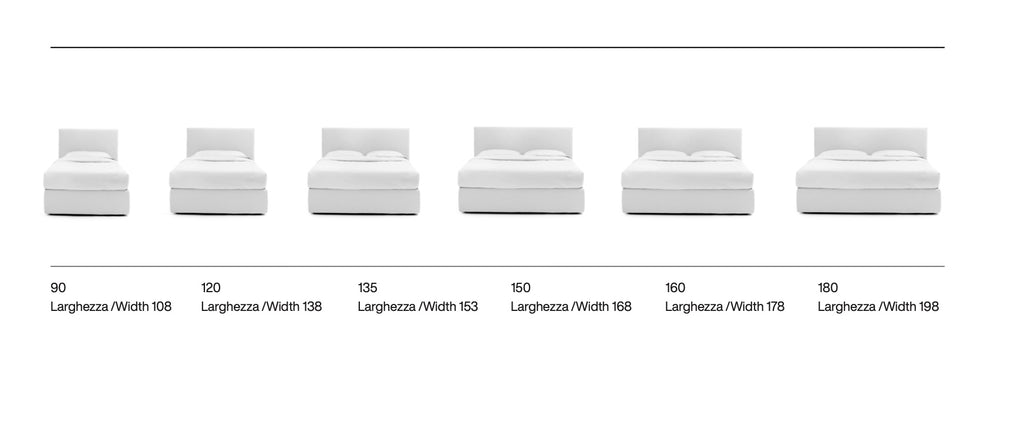 Plutone Bed / Ντυμένο κρεβάτι με αποθηκευτικό χώρο