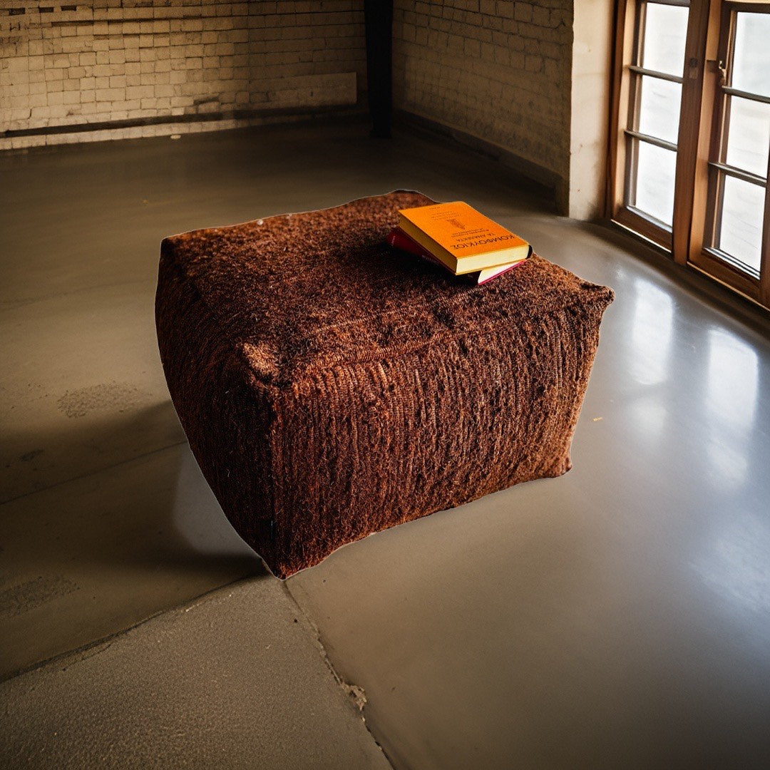 pouffe πουφ υφασμάτινο