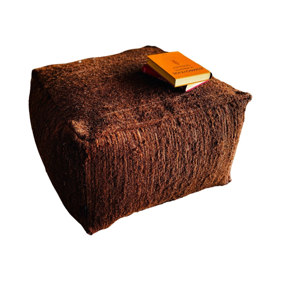 pouffe πουφ υφασμάτινο