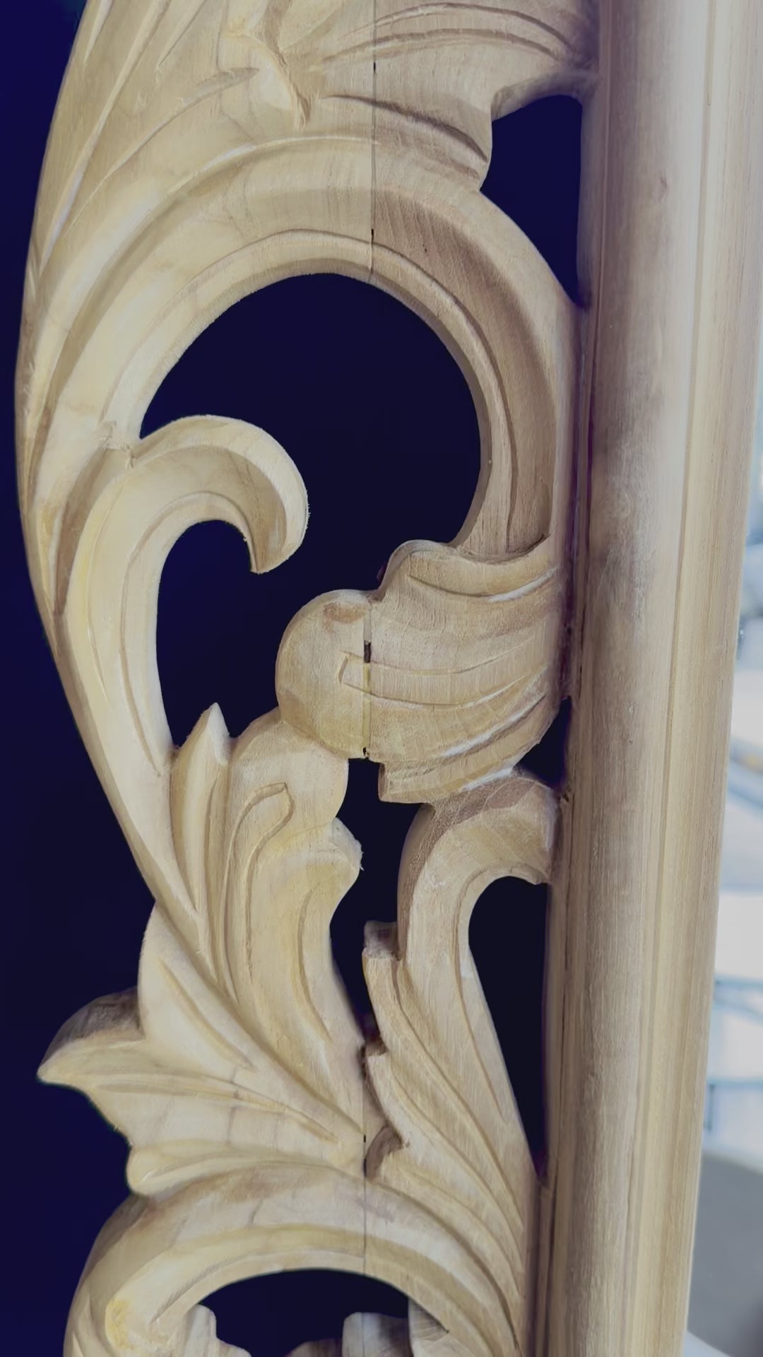 Mythos Mirror / Carved Teak Wood Mirror